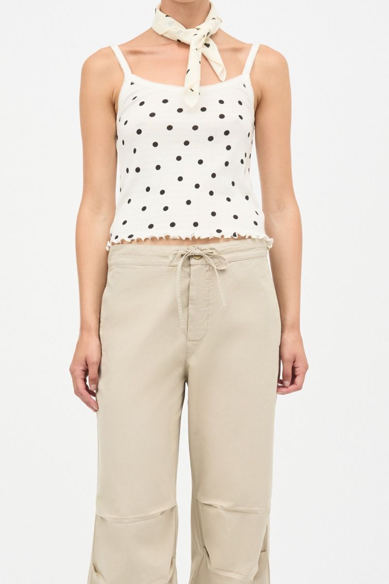 Mads Nørgaard - Top - Pointella Trilla Top - Dot Aop Vanilla Ice (Levering midt april)