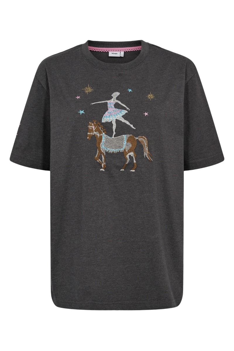 Nümp - T-shirt - Nuprima Oversize T-shirt - Dark grey melange