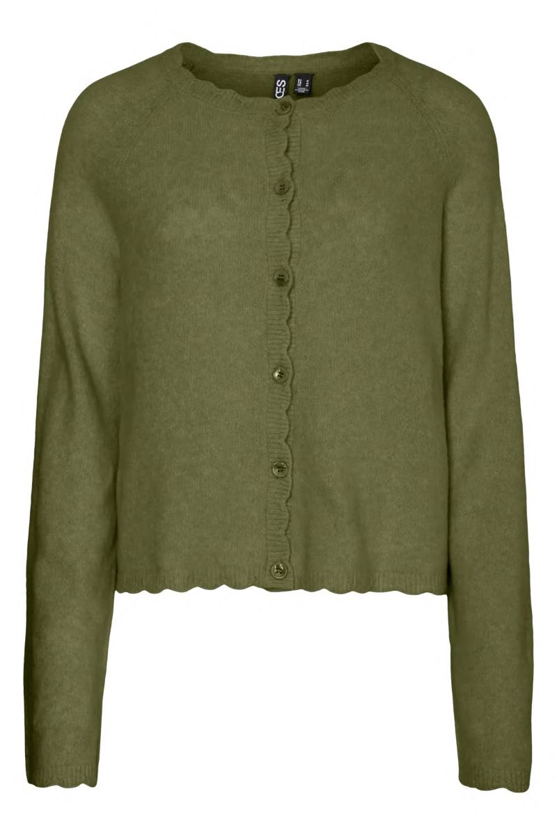 Pieces - Cardigan - Rath LS O-Neck Knit Cardigan - Sphagnum