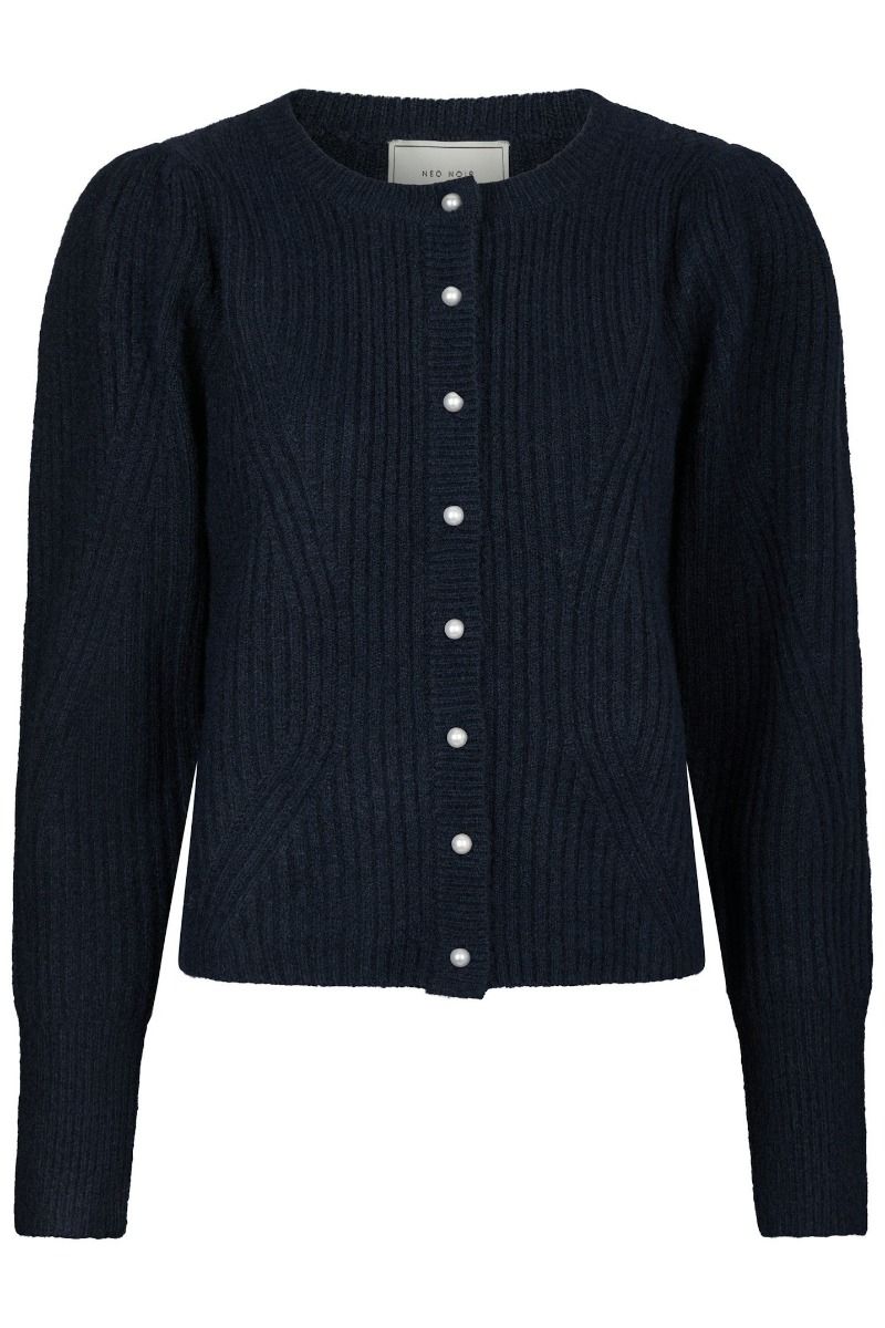Neo Noir - Cardigan - Puli Knit Cardigan - Navy