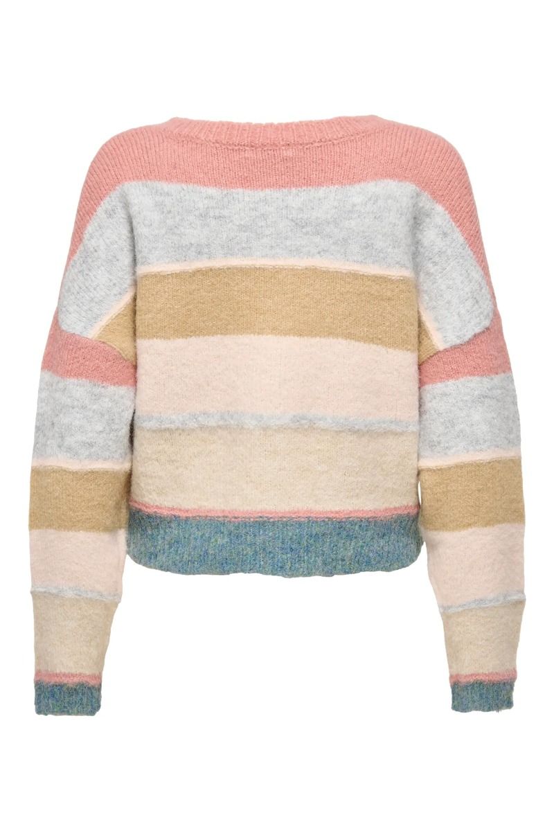 JDY - Strik - Cassidy Life L/S O-neck - Cardigan Knit - Desert Sand