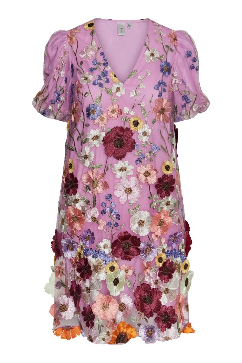 Y.A.S - Kjole - Flowering SS Dress - Pink Lavender Flower