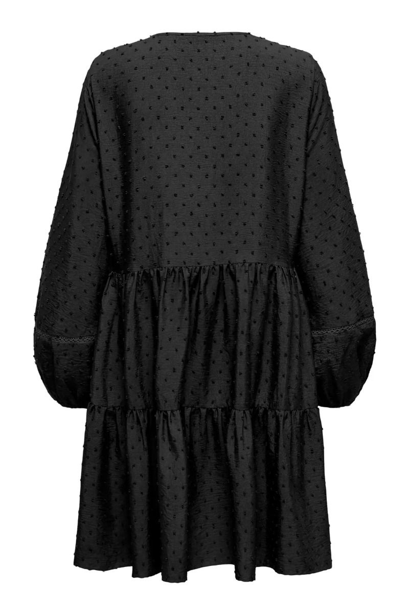 JDY - Kjole - Train Dobby L/S Layer Dress - Black