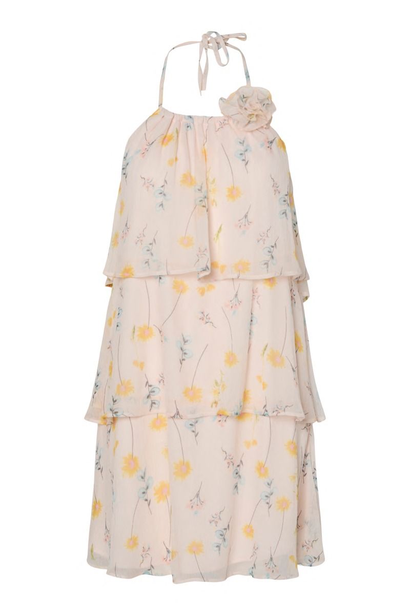 Pieces - Kjole - Clara Sl Short Layred Dress - Barely Pink