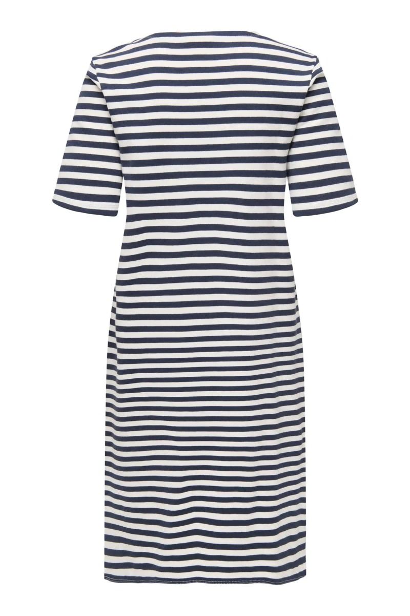 JDY - Kjole - Isa S/S Dress - Cloud Dancer/Sky Captain 