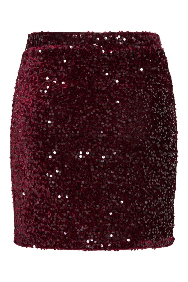 Pieces - Nederdel - Kam New Short Skirt - Tawny Port 