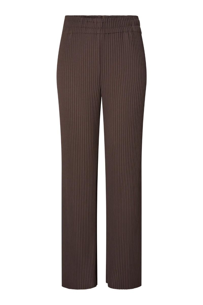 YAS - Bukser - Alisa HW Pant - Chocolate Brown