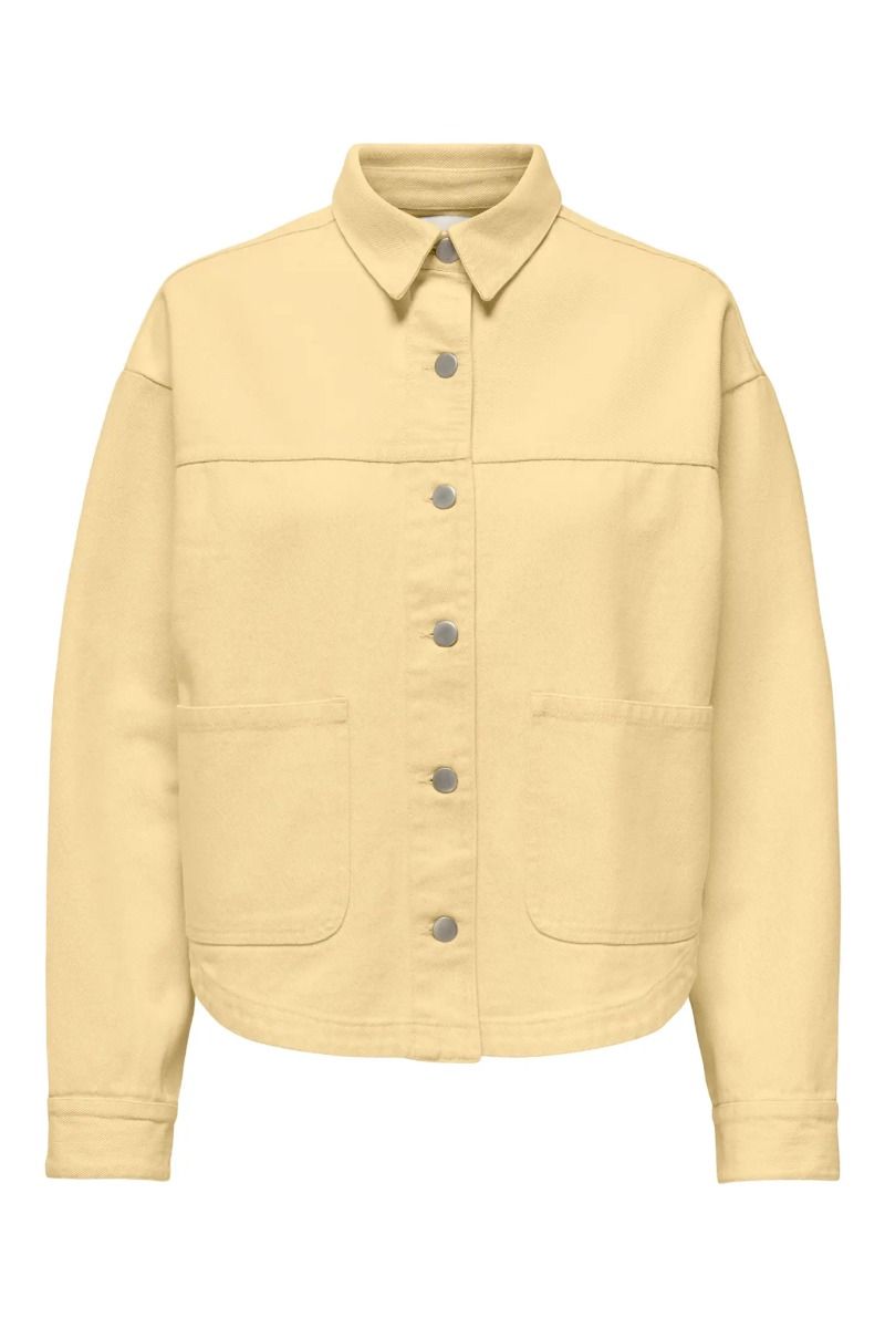 JDY - Skjorte - JDYNoma L/S SHacket Dia - Double Cream