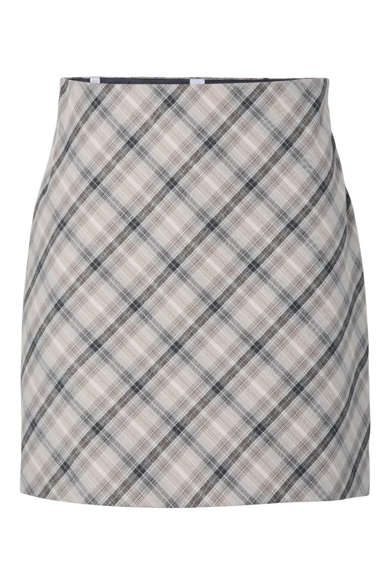YAS - Nederdel - Chiro HW Skirt - Dark Grey Grey mix (Levering midt august)