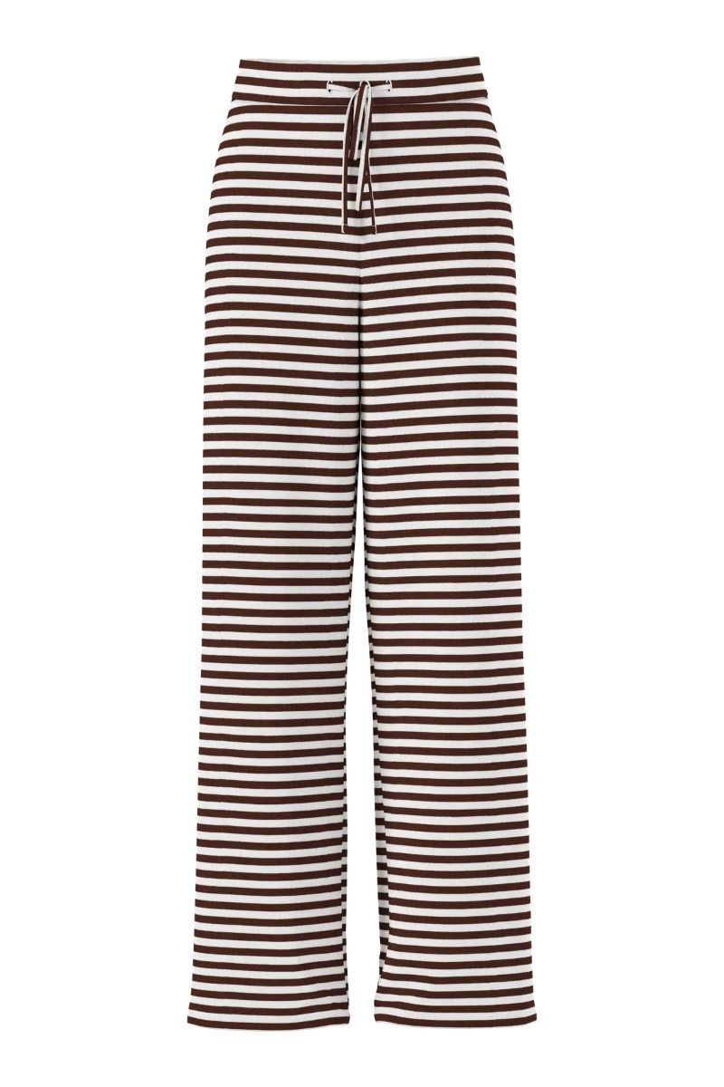 Pieces - Bukser - Laya MW Wide Pants - Chicory Coffee/Coconut Milk