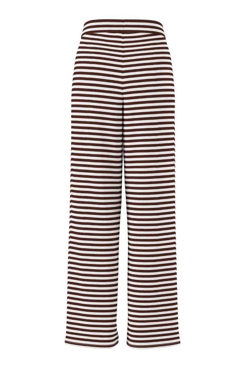 Pieces - Bukser - Laya MW Wide Pants - Chicory Coffee/Coconut Milk