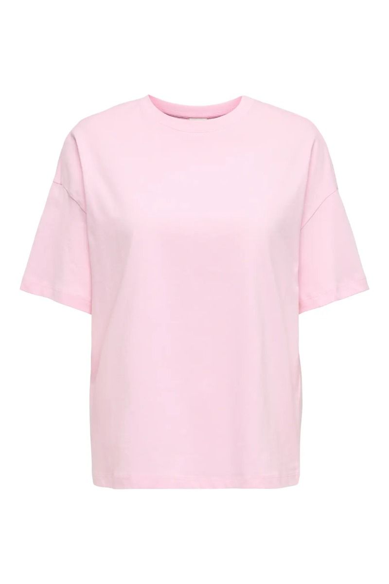JDY - T-Shirt - Carla S/S Oversize T-Shirt - Pink Lady Cheery Print