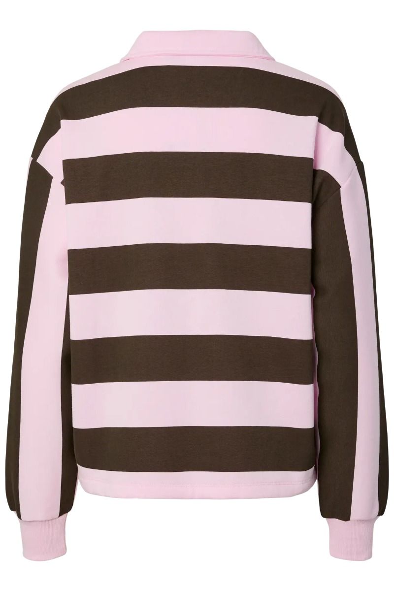 Pieces - Bluse - Filucca LS Loose Polo Shirt - Delicioso Pink Tulle