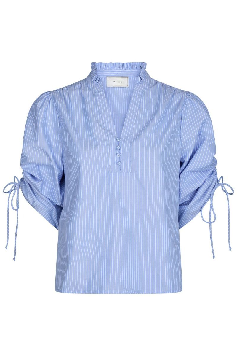 Neo Noir - Bluse - Ratta Stripe Blouse - Sky Blue