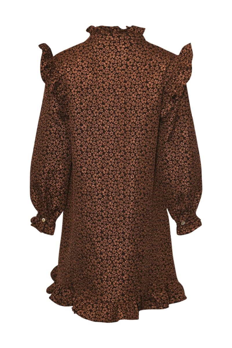 Noella - Kjole - Reno Ruby Ruffle Dress - Chocolate