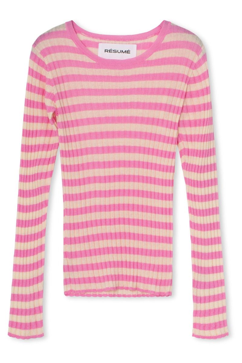 Résumé - Bluse - ArlieRS Knit Blouse - Multi Pink