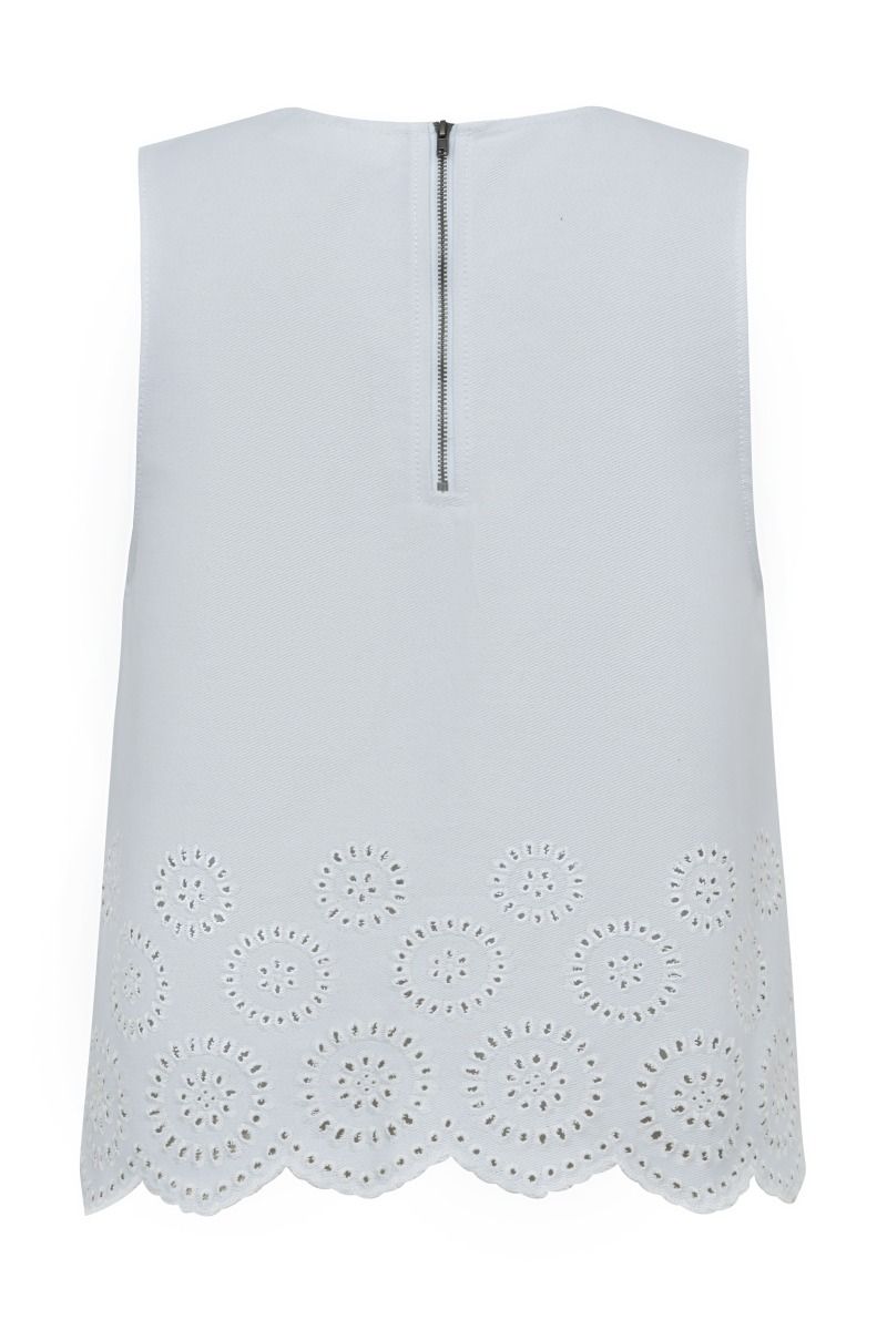 Global Funk - Top - Rihne Scallop-G - White