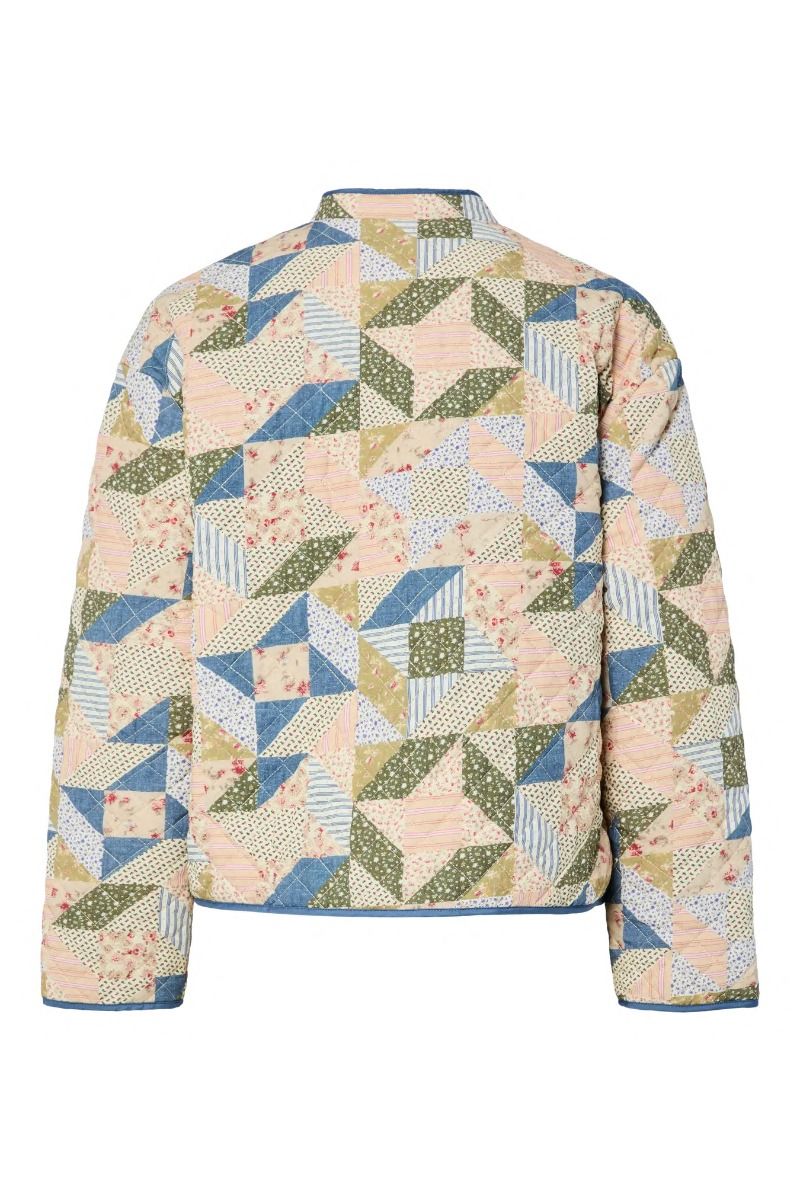 Pieces - Jakke - Rikke Quilted Jacket - Birch Patchwork
