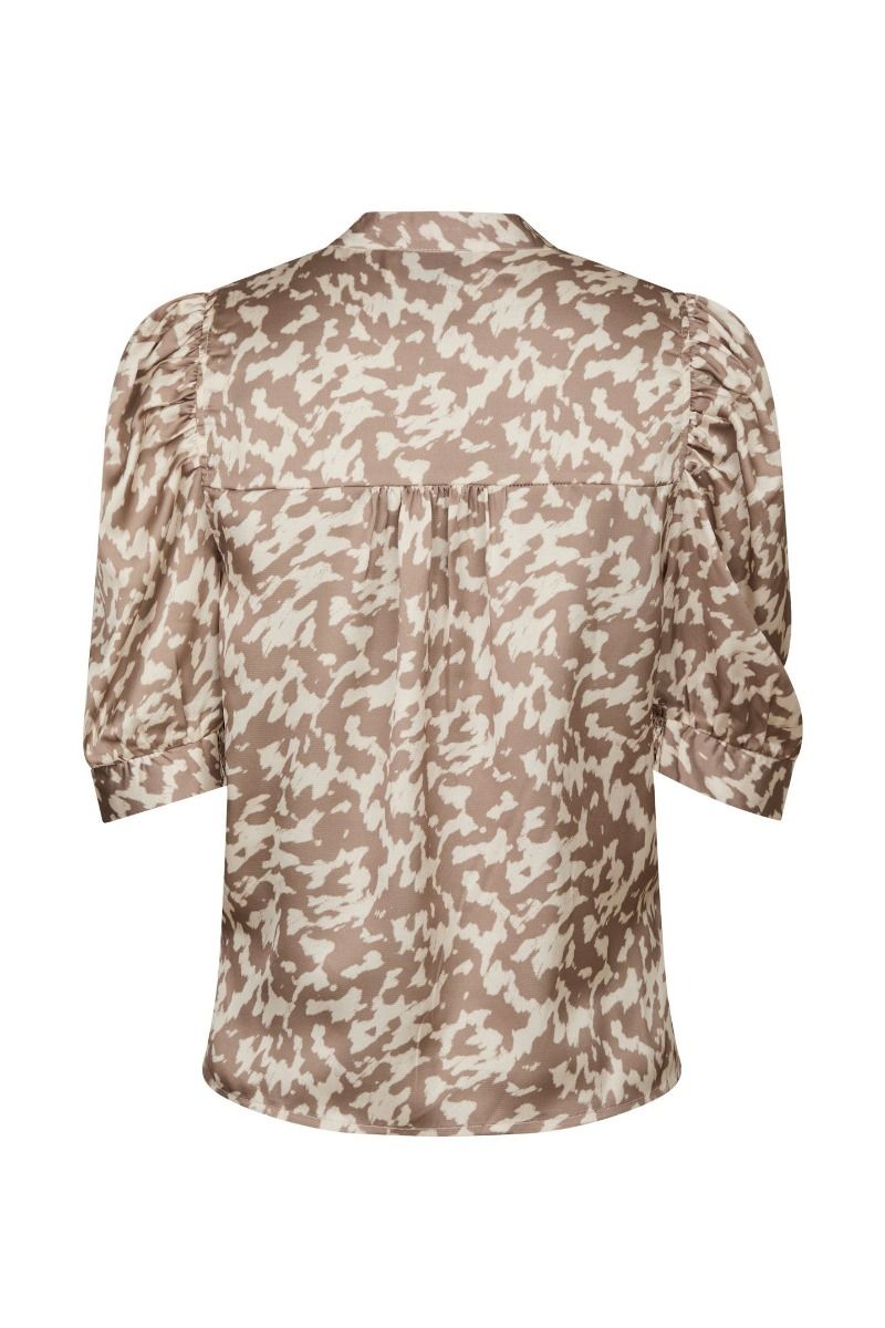 Neo Noir - Bluse - Roella Graphic Fade Blouse - Dark Sand