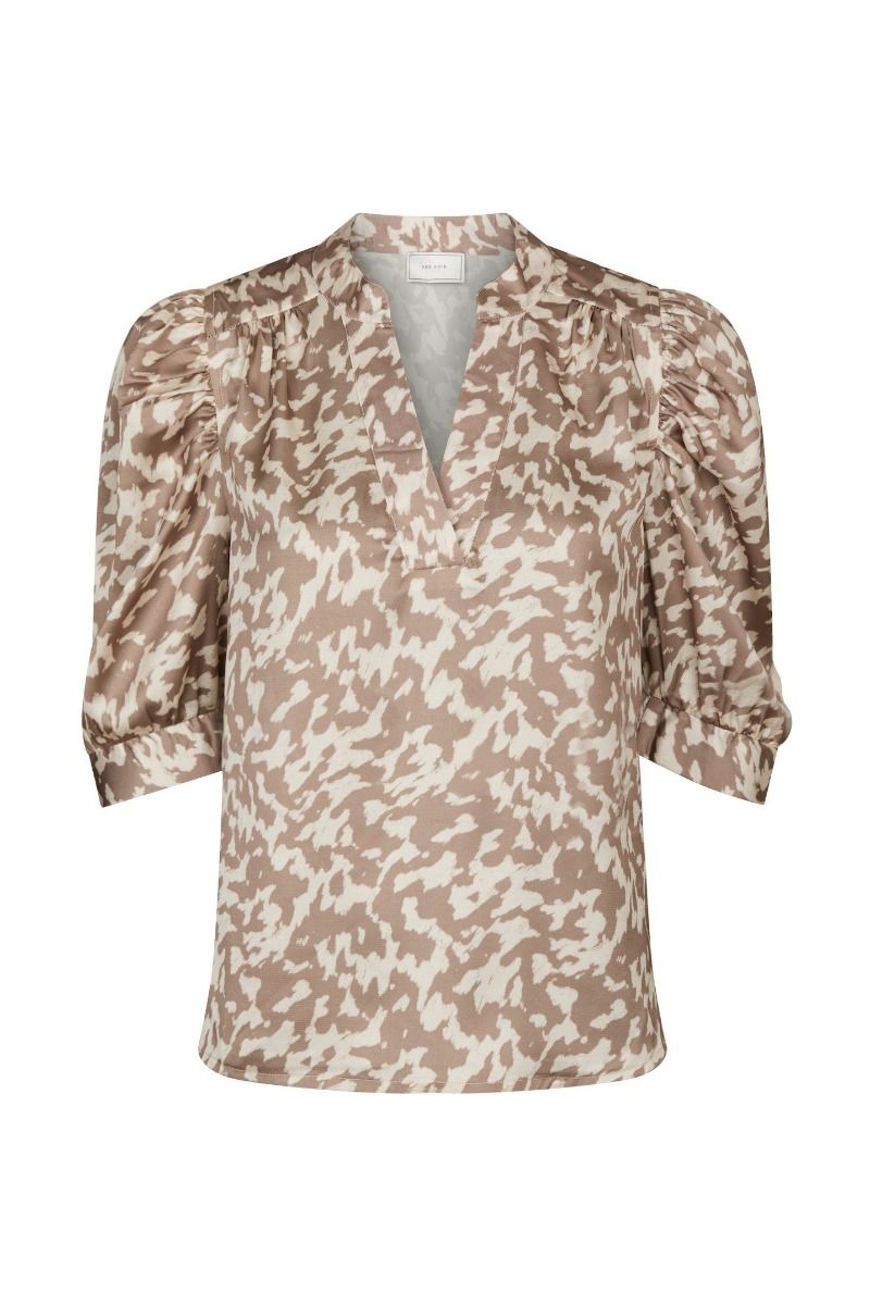 Neo Noir - Bluse - Roella Graphic Fade Blouse - Dark Sand