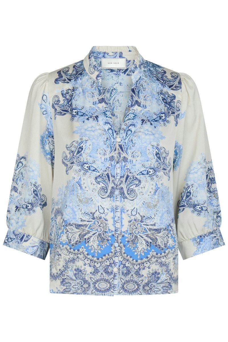 Neo Noir - Bluse - Roselle Artist Paisley Blouse - Powder Blue