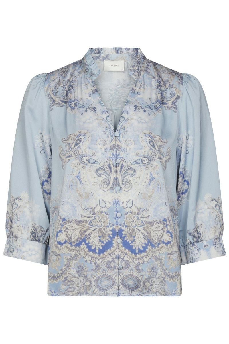 Neo Noir - Bluse - Roselle Artist Paisley Blouse - Light Blue (Levering midt april)