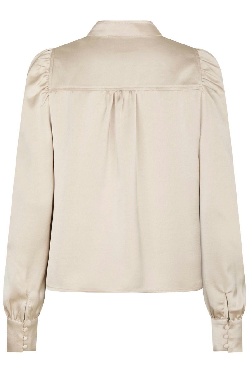 Neo Noir - Bluse - Rosslyn Heavy Sateen Blouse - Champagne