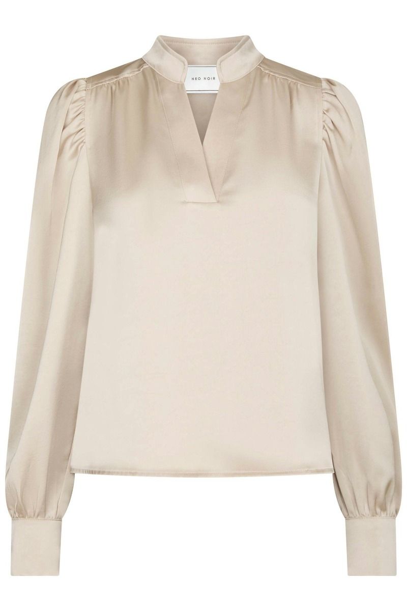 Neo Noir - Bluse - Rosslyn Heavy Sateen Blouse - Champagne
