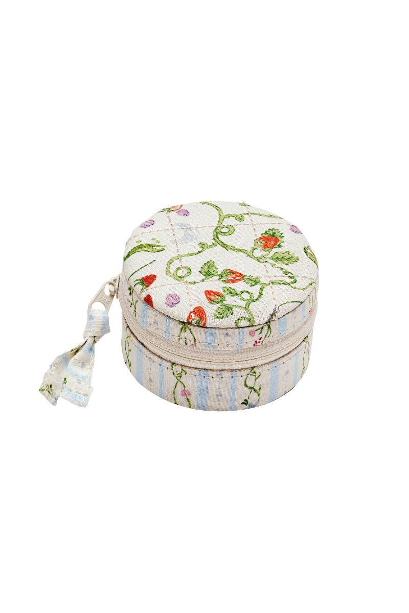 Maanesten - Smykkeskrin - Round Jewelry Box Small Garden Magic Ivory