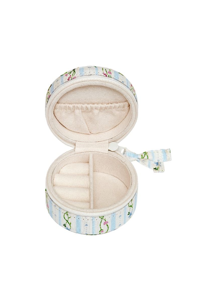 Maanesten - Smykkeskrin - Round Jewelry Box Small Garden Magic Ivory