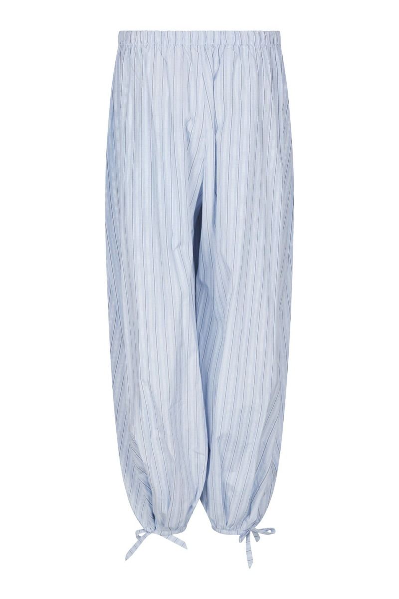 Neo Noir - Bukser - Roxane Balloon Double Stripe Pants - Light Blue