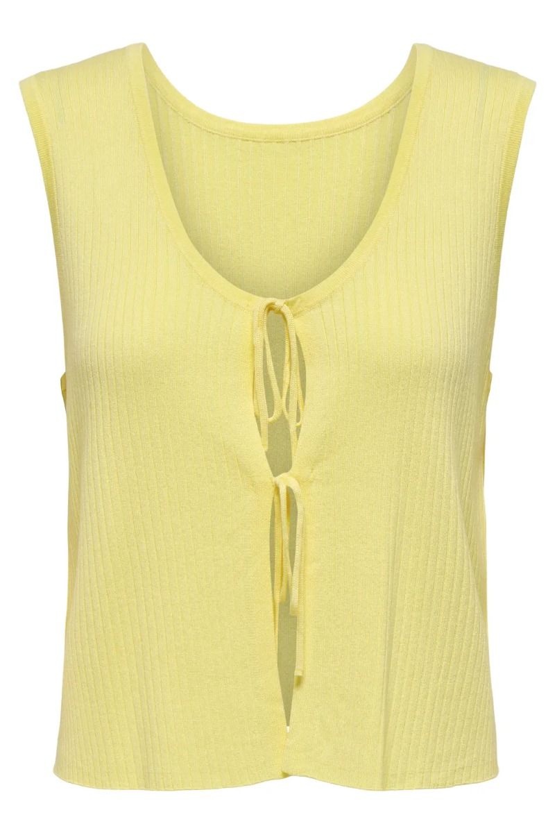 JDY - Top - Alexandra S/L Reversible Tie Top - French Vanilla