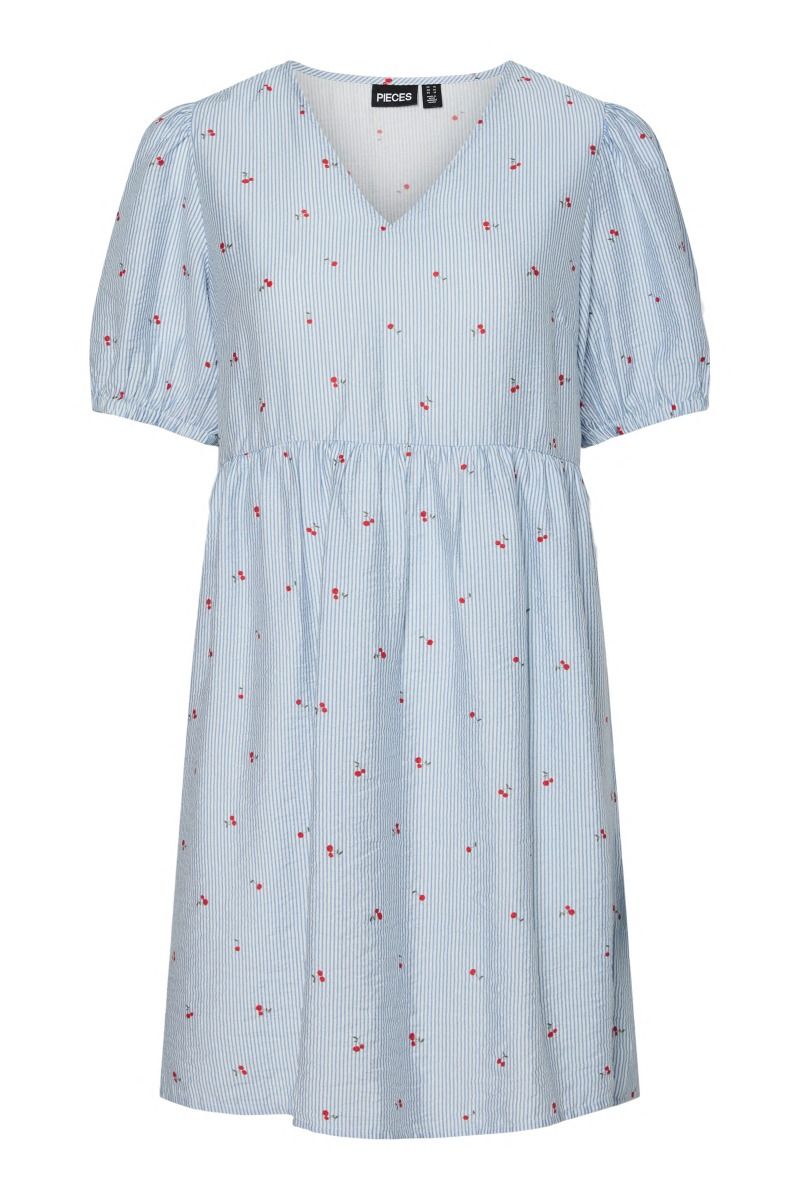 Pieces - Kjole - Fionna 2/4 Dress - Lichen Blue