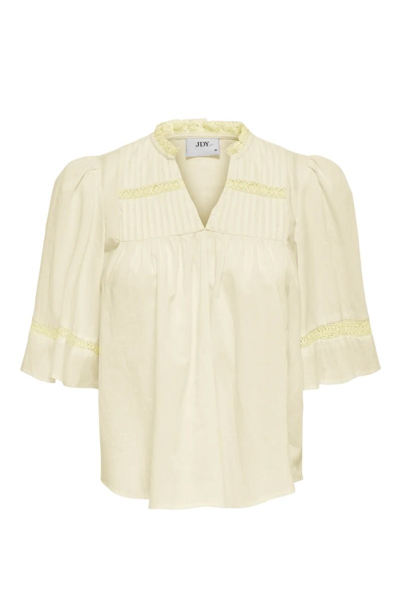 JDY - Bluse - JDY Julie 2/4 Lace Detail Top - Pear Sorbet