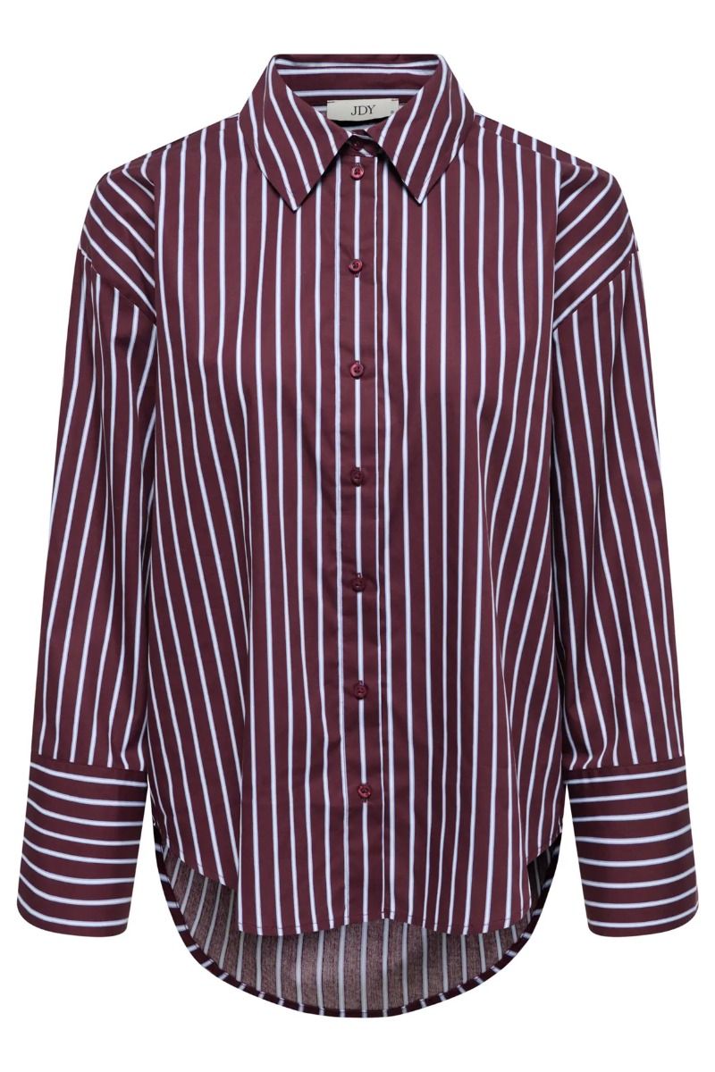 JDY - Skjorte - Serena L/S Shirt - Port Royale/Cashmere Blue/Cloud Dancer