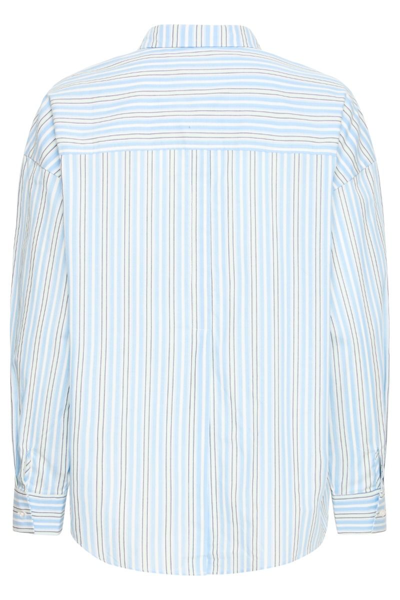 Ichi - Skjorte - Samia SH - Powder Blue Stripe