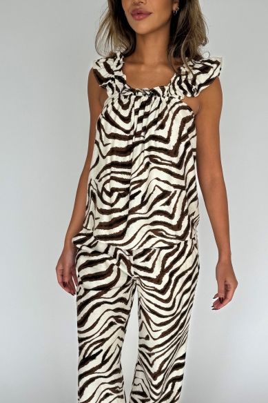 Continue - Top - Sasha Zebra Top - Zebra
