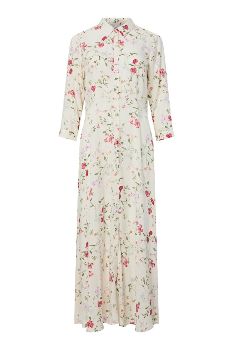 Y.A.S - Kjole - Savanna Long Shirt Dress - Pristine Botalia