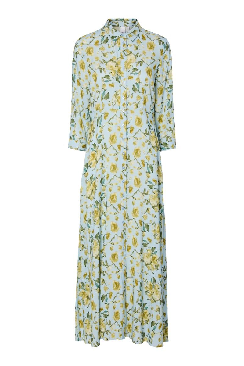 Y.A.S - Kjole - Savanna Long Shirt Dress - Skyway Matira