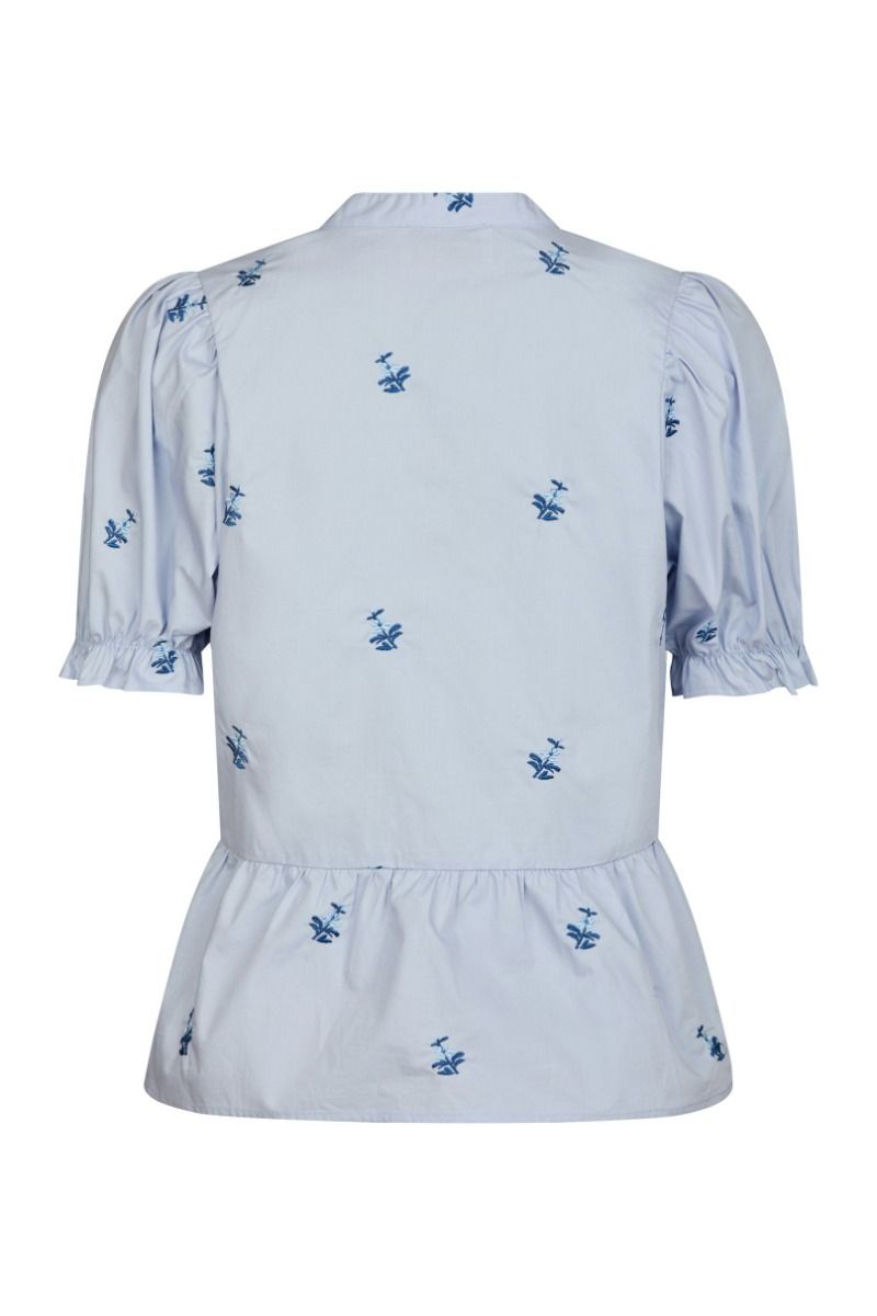 Neo Noir - Bluse - Savy Embroidery Blouse - Light Blue