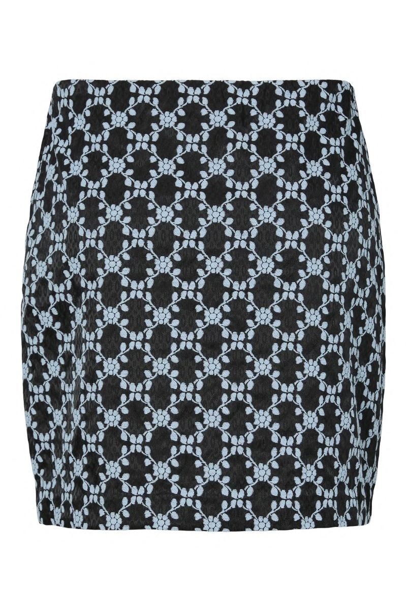 Y.A.S - Nederdel - Scara HMW Skirt - Black W. SKYWAY FLOWERS