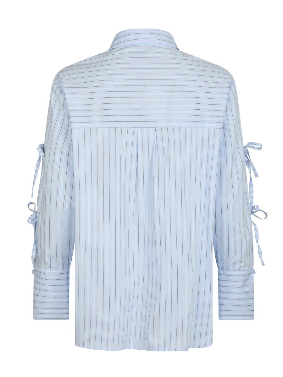 Neo Noir - Skjorte - Selini Multi Stripe Shirt - Light Blue