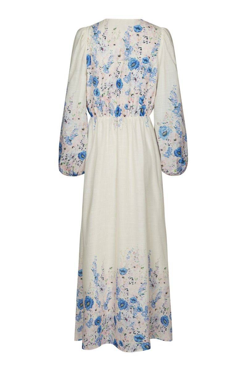 Neo Noir - Kjole - Silfi Flower Print Dress - Blue (Levering midt april)