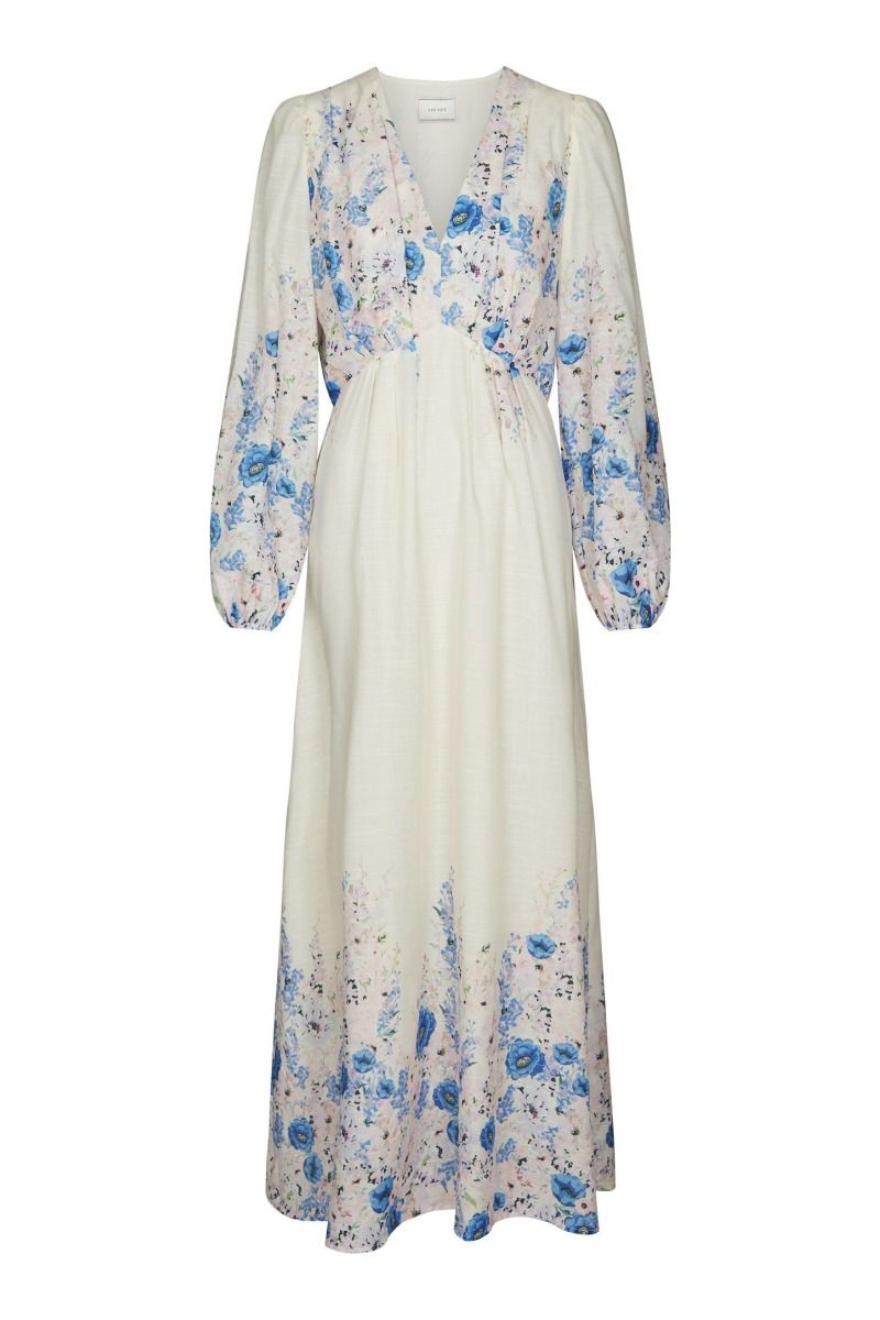 Neo Noir - Kjole - Silfi Flower Print Dress - Blue (Levering midt april)