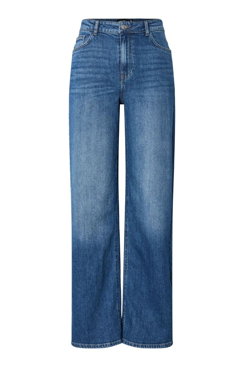 Pieces - Jeans - Silke MW Wide Jeans - Medium Blue Denim