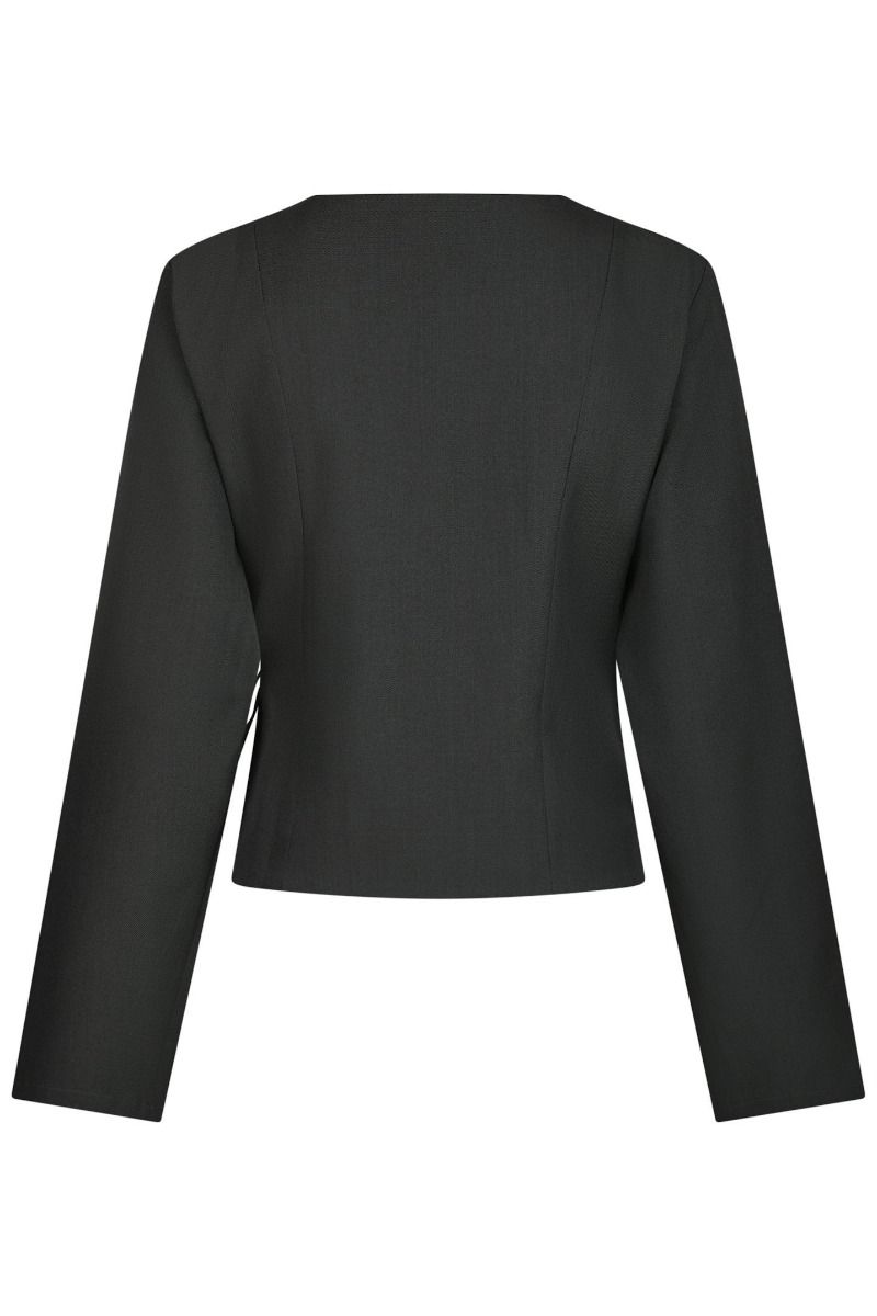 Neo Noir - Simmi Eyelet Blouse - Dark Grey 