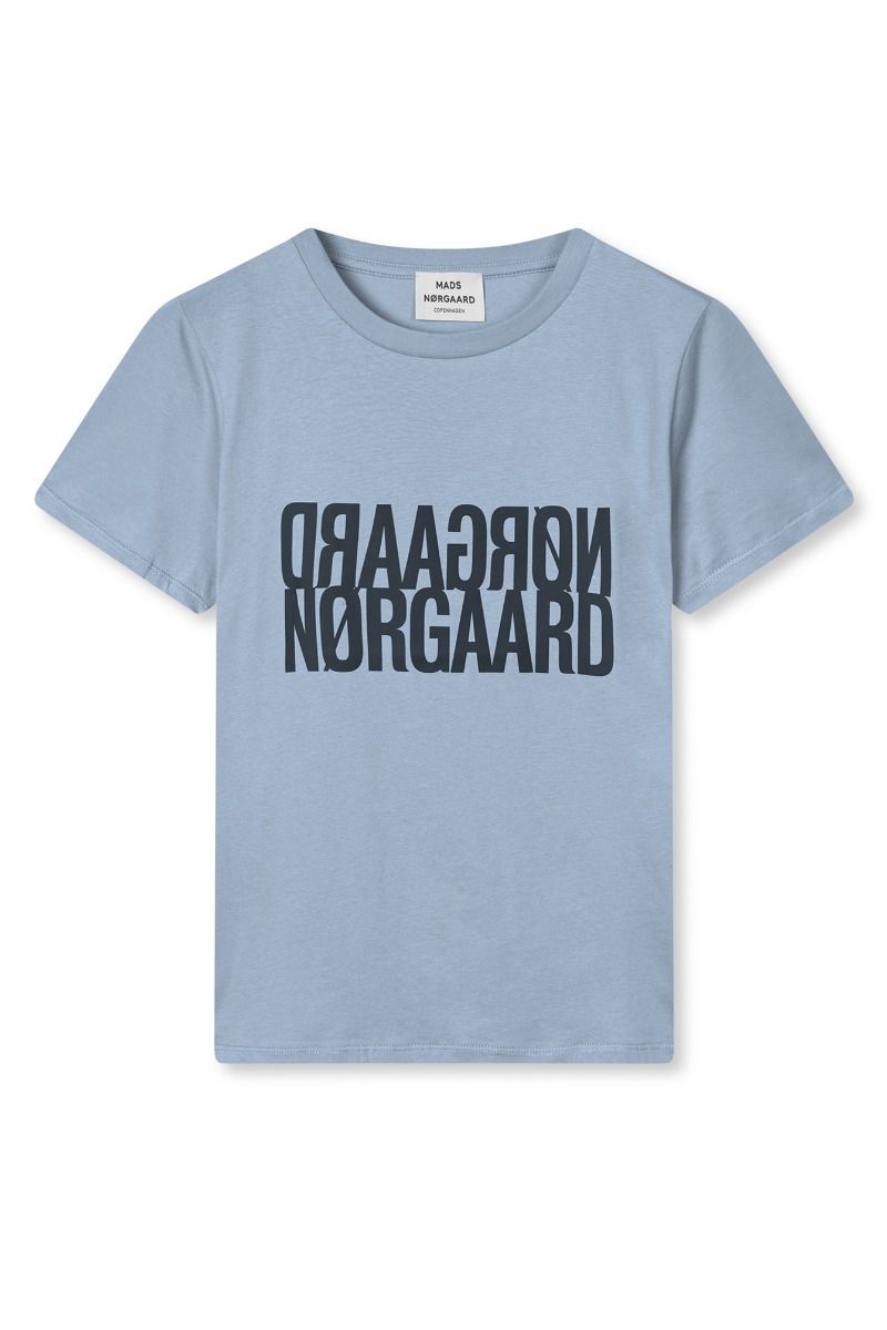 Mads Nørgaard - T-shirt - Single Cotton Trenda P Tee - Faded Denim