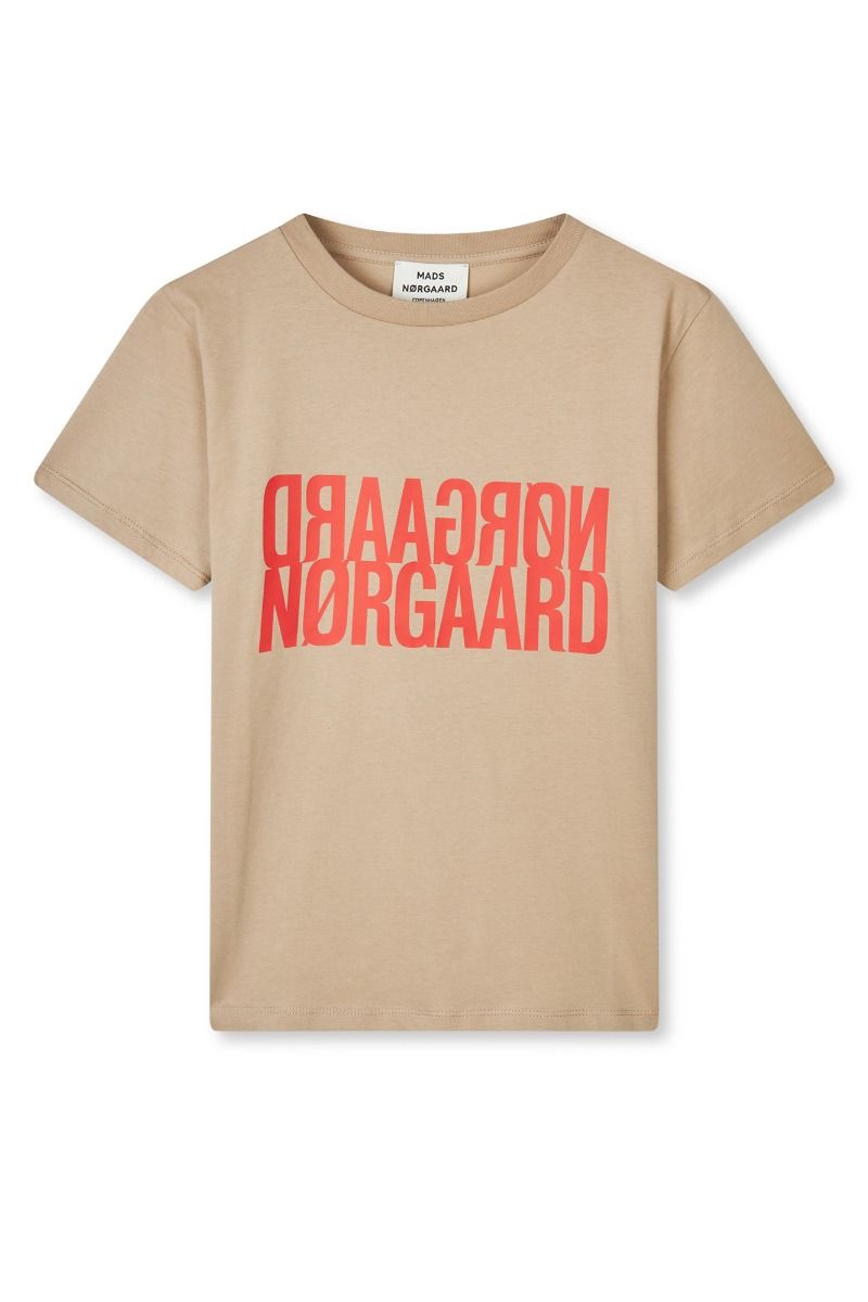Mads Nørgaard - T-shirt - Single Organic Trenda P Tee - Trench Coat Melange