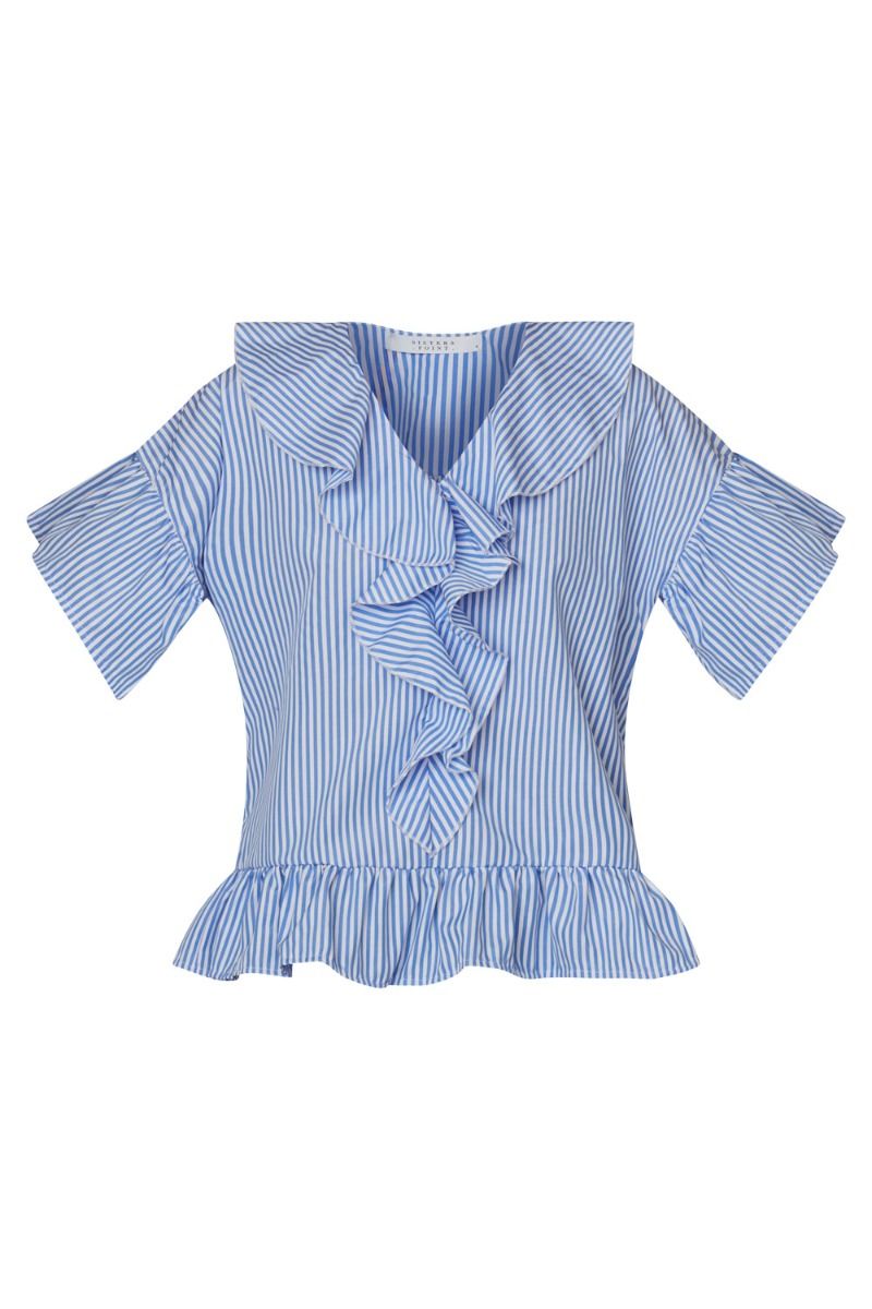 Sisters Point - Bluse - Catey-T - L. Blue/White
