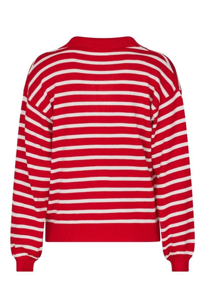 Sisters Point - Bluse - Hilva-Polo.LS1 - Ruby/Cream